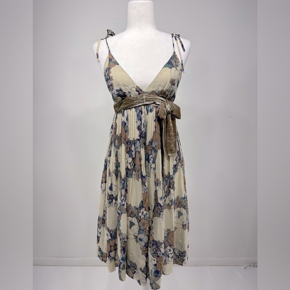 Maple pleated thin strap dress size 4